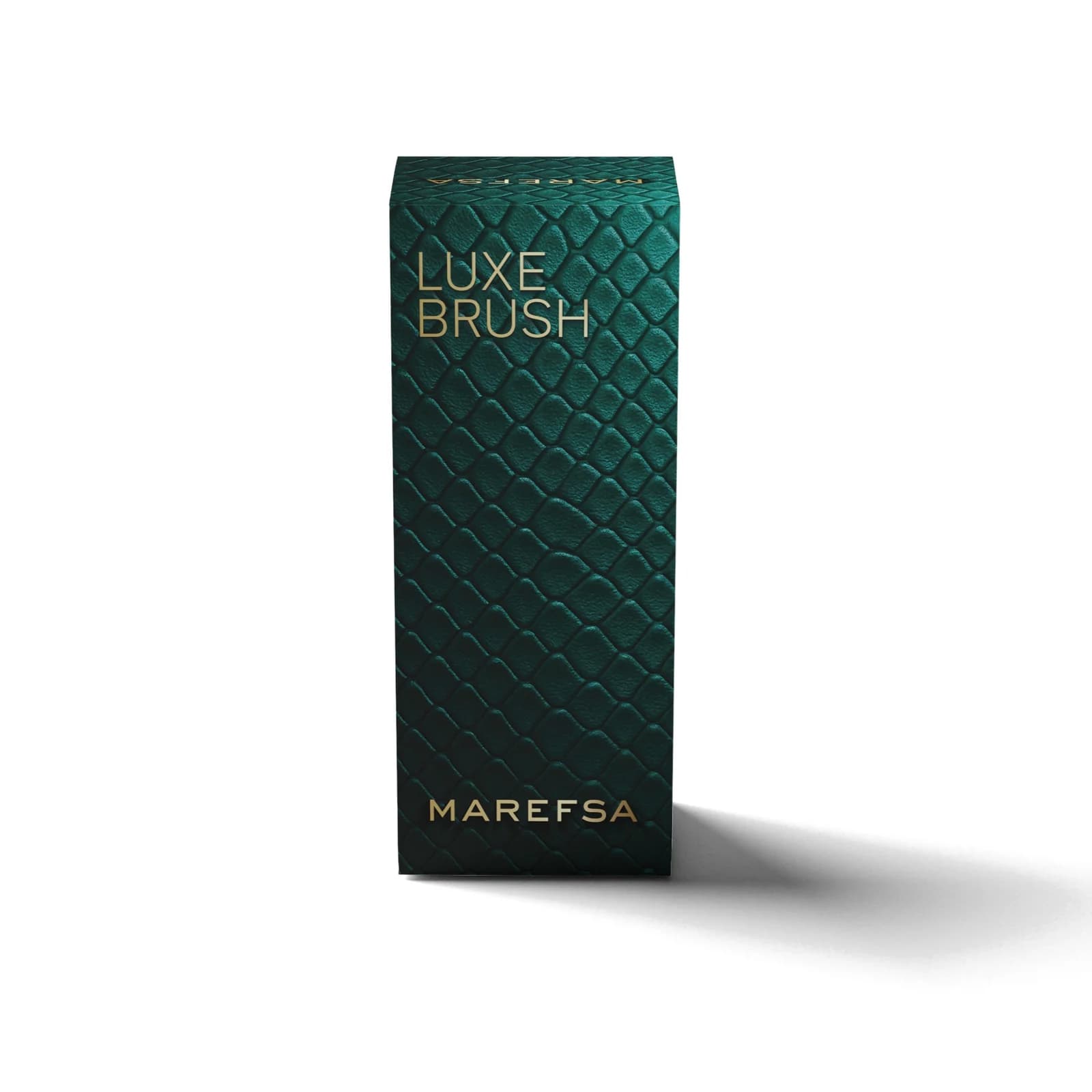 MAREFSA Signature Brush Set emerald textured gift box with gold lettering